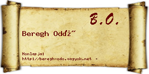 Beregh Odó névjegykártya